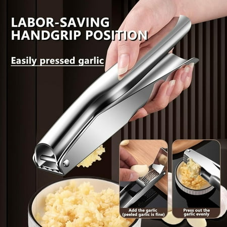 SHZNSJWDKJ Stainless Steel Heavy Duty Garlic Press for Easy Cleaning - Powerful Garlic Mincer Crusher and Chopper - Effortlessly Crushes and Mince Garlic Cloves - Durable Kitchen Tool f
SHZNSJWDKJ Stainless Steel Heavy Duty Garlic Press for Easy Cleaning - Powerful Garlic Mincer Crusher and Chopper - Effortlessly Crushes and Mince Garlic Cloves - Durable Kitchen Tool f