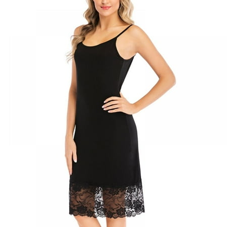 Norbi Women s Sexy Nightgowns Summer Hot Style Corner Lace Ladies Backless Slim Sling Sleepshirts Black XXL