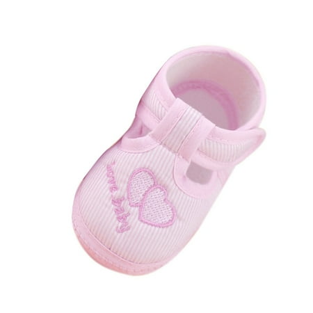 yinguo boy sneaker sole soft crib shoes girl toddler canvas baby shoes pink13 one size