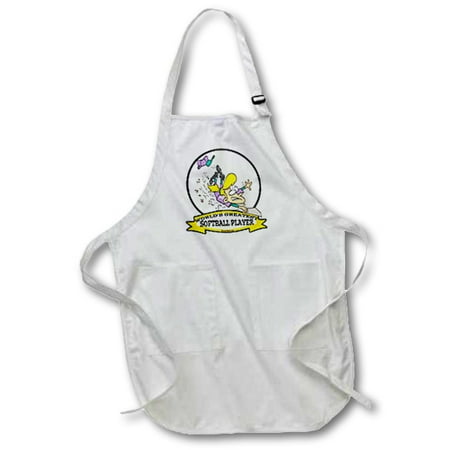 3dRose Funny Worlds Greatest Softball Player Cartoon - Full Length Apron 24 by 30-inch White With Pockets
3dRose Funny Worlds Greatest Softball Player Cartoon - Full Length Apron 24 by 30-inch White With Pockets