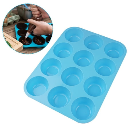 ibaste 12-Piece Silicone Cake Baking Pan Blue Flexible Non-stick Baking Dish for Making Muffin Cakes Bread
ibaste 12-Piece Silicone Cake Baking Pan Blue Flexible Non-stick Baking Dish for Making Muffin Cakes Bread