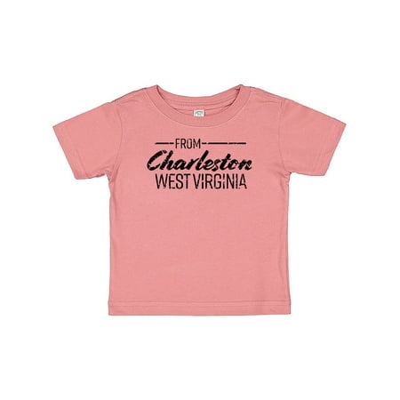 Inktastic From Charleston West Virginia in Black Distressed Text Gift Baby Boy or Baby Girl T-Shirt
Inktastic From Charleston West Virginia in Black Distressed Text Gift Baby Boy or Baby Girl T-Shirt