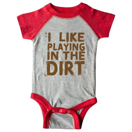 Inktastic I Like Playing in the Dirt Gift Baby Boy or Baby Girl Bodysuit