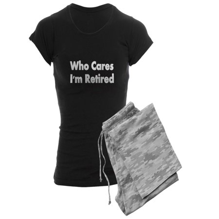 CafePress - WHO CARES Pajamas - Women s Dark Pajamas