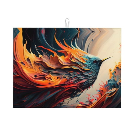 Dish Drying Mat Dynamic Fire Bird Art Highly Absorbent Microfiber Drying Mat Kitchen Counter or Sink Drawer Liner 18x24 Kitchen Drying Mat Coffee Mat Kitchen Essentials
Dish Drying Mat Dynamic Fire Bird Art Highly Absorbent Microfiber Drying Mat Kitchen Counter or Sink Drawer Liner 18x24 Kitchen Drying Mat Coffee Mat Kitchen Essentials