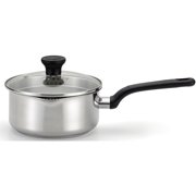T-Fal 3-Quart Excite Stainless Steel Covered Sauce Pan Cookware, Silver
