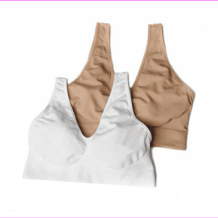 Rhonda Shear Seamless Ahh Bra 2-pack White/Nude Medium (494034)