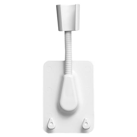 Adjustable Holder Wall Mount Bracket Bathroom Adhesive Handheld Bracket Drill Free White