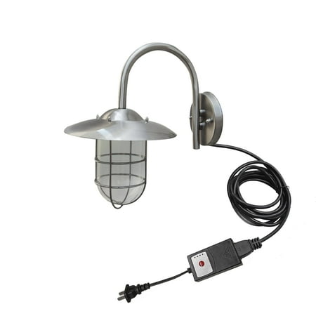 FSLiving White PMMA Downward Wall Lamp with Auto Timer IP54 with UL Waterproof Plug-in Cord Terrace Light Industrial Barn Sconce Terrace Lights for Outdoor/Indoor Wall Light Nickel - 1 Light
FSLiving White PMMA Downward Wall Lamp with Auto Timer IP54 with UL Waterproof Plug-in Cord Terrace Light Industrial Barn Sconce Terrace Lights for Outdoor/Indoor Wall Light Nickel - 1 Light