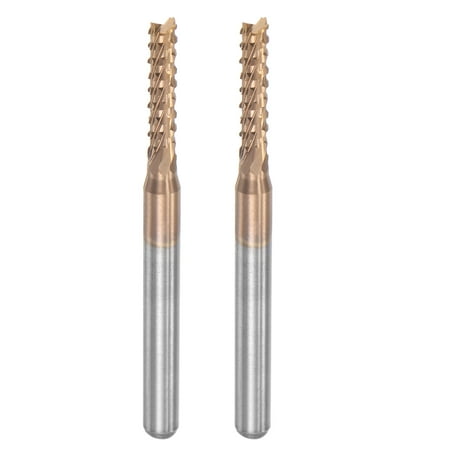 Uxcell 1/8 Shank 2.5mm x 12mm Titanium Coated Carbide End Mill CNC Router Bits 2 Pack
Uxcell 1/8 Shank 2.5mm x 12mm Titanium Coated Carbide End Mill CNC Router Bits 2 Pack