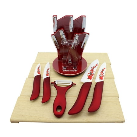 Livesture Printed Ceramic Knife Four-piece Kitchen Fruit Knife Set Red
Livesture Printed Ceramic Knife Four-piece Kitchen Fruit Knife Set Red