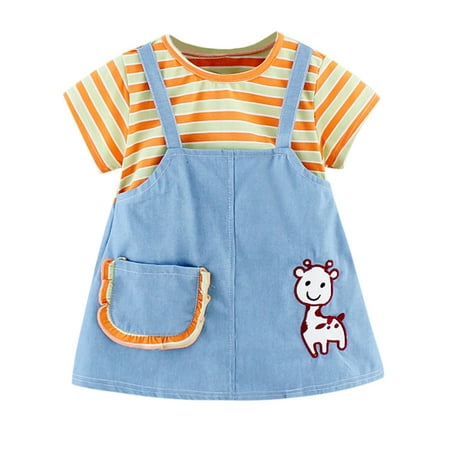 Little Girls Dresses Toddler Kids Babys Stripe Print Tops Patchwork Princess Dress Outfits
Little Girls Dresses Toddler Kids Babys Stripe Print Tops Patchwork Princess Dress Outfits