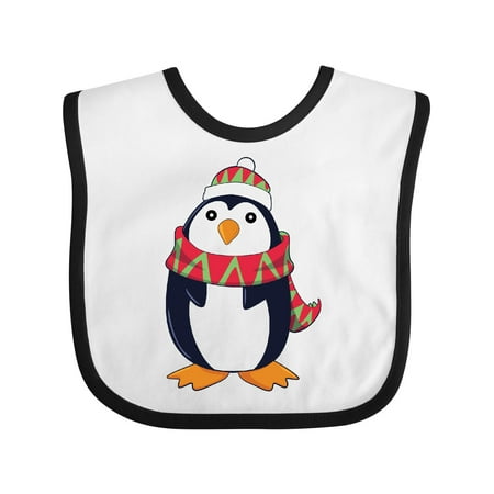 Inktastic Cuddly Christmas Penguin Gift Baby Boy or Baby Girl Bib