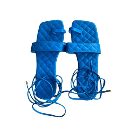 Lacyhop Women Flat Sandals Lace Up Beach Shoes Toe Ring Gladiator Sandal Walking Fashion Lightweight Strappy Blue 8
Lacyhop Women Flat Sandals Lace Up Beach Shoes Toe Ring Gladiator Sandal Walking Fashion Lightweight Strappy Blue 8