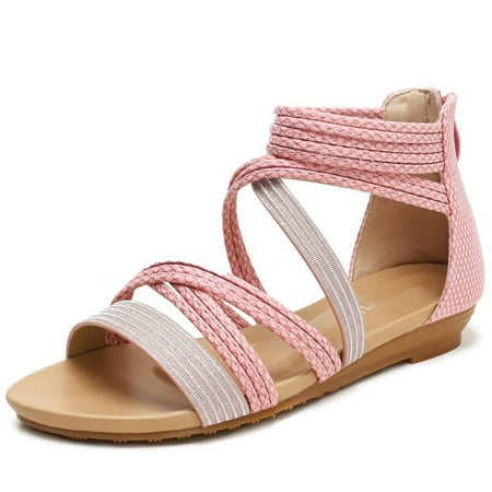 Women s Flat Sandals Summer Beach Sandal T-Strap Rhinestone Beaded Bohemia Shoes Ankle Strap Roman Shoes
Women s Flat Sandals Summer Beach Sandal T-Strap Rhinestone Beaded Bohemia Shoes Ankle Strap Roman Shoes