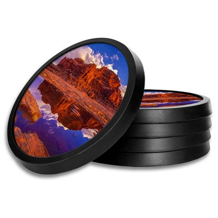 Silicone Non-Slip Drink Coasters with Removable Printed Absorbent Felt Pad - Set of 4 - Desert Mountain Reflection
Silicone Non-Slip Drink Coasters with Removable Printed Absorbent Felt Pad - Set of 4 - Desert Mountain Reflection