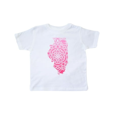 Inktastic Illinois Silhouette Mandala Gift Toddler Boy or Toddler Girl T-Shirt