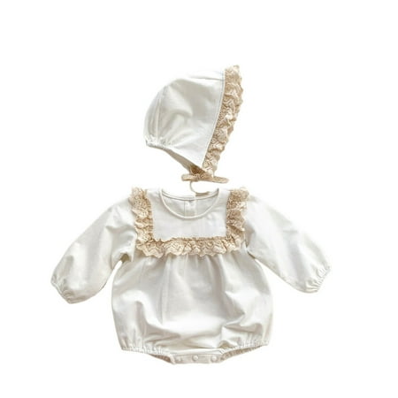 Baby Girls Outfit Long Sleeve Ruffled Patchwork Romper With Hat Outfit Set Clothes 2Pcs Baby Clothes
Baby Girls Outfit Long Sleeve Ruffled Patchwork Romper With Hat Outfit Set Clothes 2Pcs Baby Clothes