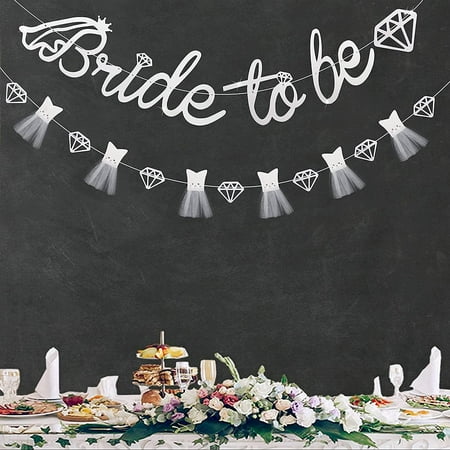 Silver Bride to Be Diamond Banner 3D Wedding Dress Diamond Bride Garland for Bridal Shower Wedding Engagement Bachelorette Party Supplies Decorations
Silver Bride to Be Diamond Banner 3D Wedding Dress Diamond Bride Garland for Bridal Shower Wedding Engagement Bachelorette Party Supplies Decorations