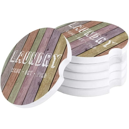 FMSHPON Laundry Word Theme Colorful Wood Plank Set of 4 Car Coaster for Drinks Absorbent Ceramic Stone Coasters Cup Mat with Cork Base for Home Kitchen Room Coffee Table Bar Decor
FMSHPON Laundry Word Theme Colorful Wood Plank Set of 4 Car Coaster for Drinks Absorbent Ceramic Stone Coasters Cup Mat with Cork Base for Home Kitchen Room Coffee Table Bar Decor