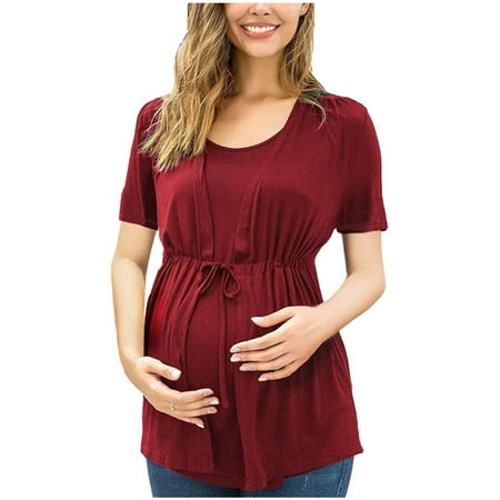 WAJCSHFS Maternity Shapewear Pregnancy Tops Shirt for Short Blouse Tops Women s Breastfeeding Sleeve Striped Maternity (Wine XL)
WAJCSHFS Maternity Shapewear Pregnancy Tops Shirt for Short Blouse Tops Women s Breastfeeding Sleeve Striped Maternity (Wine XL)