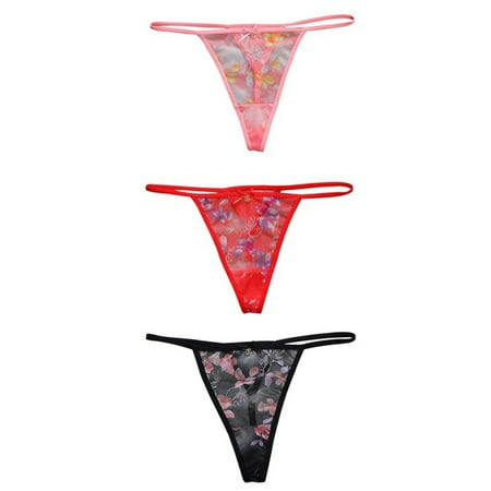 Baywell Women s Lace Thong Strappy Underwear Panty Set of 3 Sheer Floral Soft Low Waist (Weight)99-165LBS
Baywell Women s Lace Thong Strappy Underwear Panty Set of 3 Sheer Floral Soft Low Waist (Weight)99-165LBS