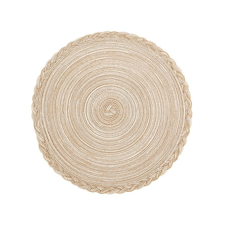 Hesxuno 18cm Ramie Cotton Yarn Dining Table Mat Heat Insulation Pad On Clearance