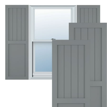Ekena Millwork 15 W x 48 H True Fit PVC Farmhouse/Flat Panel Combination Fixed Mount Shutters Ocean Swell (Per Pair - Hardware Not Included)
Ekena Millwork 15 W x 48 H True Fit PVC Farmhouse/Flat Panel Combination Fixed Mount Shutters Ocean Swell (Per Pair - Hardware Not Included)
