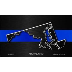 Smart Blonde M-8902 3. 5 x 2 inch Maryland Thin Blue Line Novelty Metal Magnet