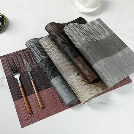 Riguas Table Placemat Breathable Heat-resistant PVC Gradient Design Bowl Mat for Dining Room
Riguas Table Placemat Breathable Heat-resistant PVC Gradient Design Bowl Mat for Dining Room