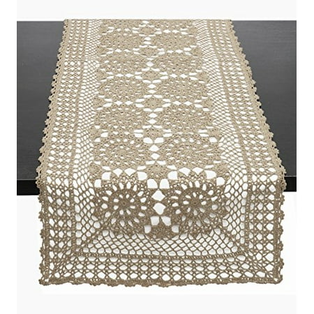 Fennco Styles Handmade Crochet Lace Cotton Rectangular Table Runner (16 x72 Beige)
Fennco Styles Handmade Crochet Lace Cotton Rectangular Table Runner (16 x72 Beige)