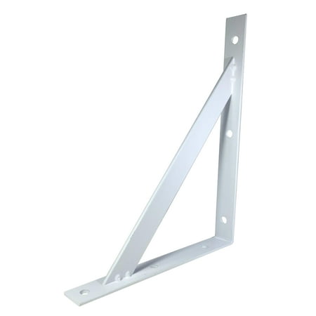 FixtureDisplays® Set of 2 Pcs Metal White Bracket for Shelves Wall Mount 15635
