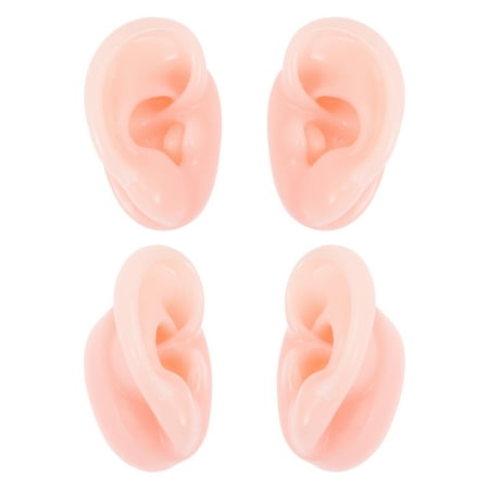 2 Pairs Silicone Ears Silicone Ear Models Artificial Imitation Real Ear Molds