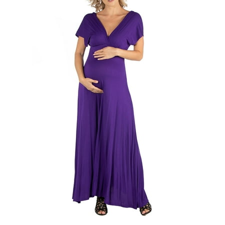 24seven Comfort Apparel Cap Sleeve V Neck Maternity Maxi Dress M011624 Made in USA
24seven Comfort Apparel Cap Sleeve V Neck Maternity Maxi Dress M011624 Made in USA