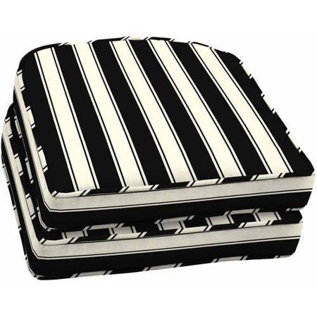 Better Homes and Gardens Outdoor Patio Wicker Seat Cushion with Welt, Set of 2, Multiple Patterns