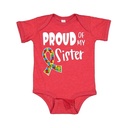 Inktastic Proud of My Sister Autism Awareness Puzzle Piece Ribbon Gift Baby Boy or Baby Girl Bodysuit
Inktastic Proud of My Sister Autism Awareness Puzzle Piece Ribbon Gift Baby Boy or Baby Girl Bodysuit