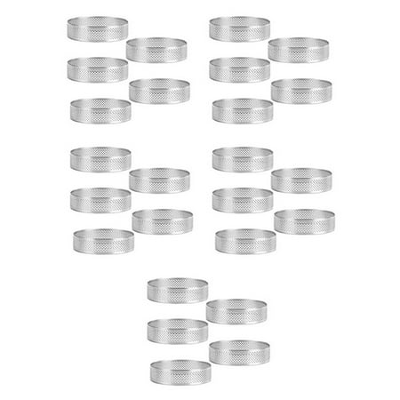 10Pcs Circular Tart Ring Dessert Stainless Steel Perforation Fruit Pie Quiche Cake Mousse Mold Kitchen Baking Mould 
10Pcs Circular Tart Ring Dessert Stainless Steel Perforation Fruit Pie Quiche Cake Mousse Mold Kitchen Baking Mould