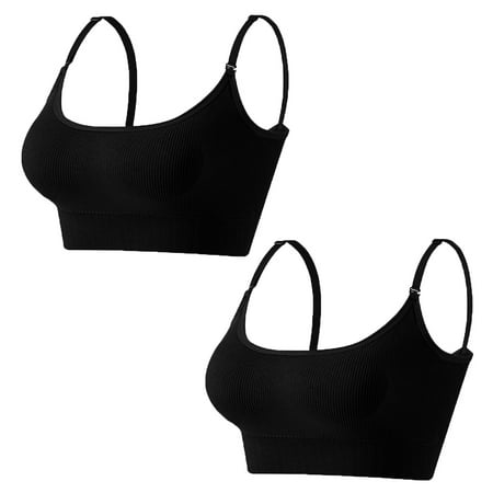 Baywell Mini Camisole Bra Wireless Padded Bra with Adjustable Straps for Women Girls 2 Pack Black
Baywell Mini Camisole Bra Wireless Padded Bra with Adjustable Straps for Women Girls 2 Pack Black