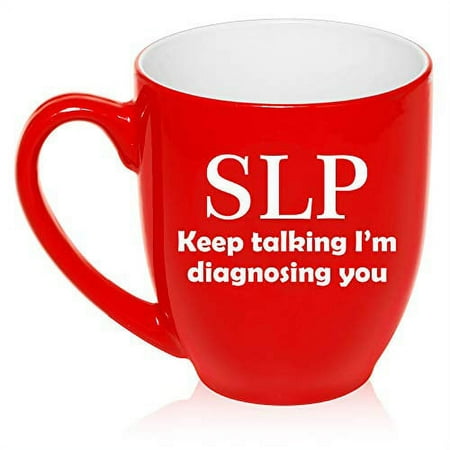 16 oz Large Bistro Mug Ceramic Coffee Tea Glass Cup SLP Speech Language Pathologist (Red)
16 oz Large Bistro Mug Ceramic Coffee Tea Glass Cup SLP Speech Language Pathologist (Red)