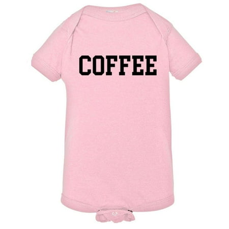 PleaseMeTees™ Baby Basic Coffee College Word I Love Morning Cafe Jumpsuit