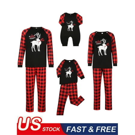 Family Pajamas Christmas Pjs Matching Set Reindeer Pattern Tops Plaid Long Pants Jammies Holiday Sleepwears
Family Pajamas Christmas Pjs Matching Set Reindeer Pattern Tops Plaid Long Pants Jammies Holiday Sleepwears