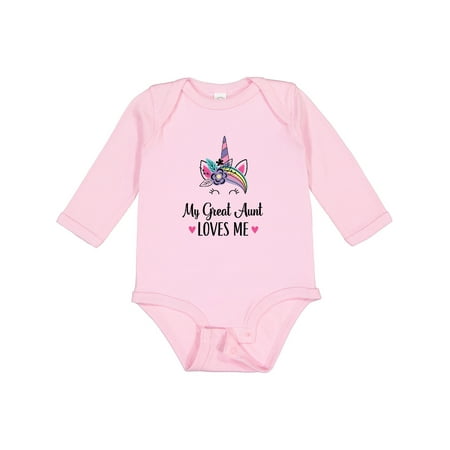 Inktastic My Great Aunt Loves Me Unicorn Niece Gift Baby Girl Long Sleeve Bodysuit 
Inktastic My Great Aunt Loves Me Unicorn Niece Gift Baby Girl Long Sleeve Bodysuit
