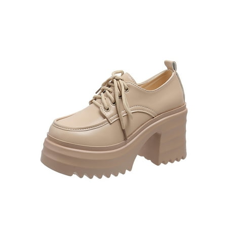 Crocowalk Ladies Leather Oxford Shoes Platform Dress Shoe Lace Up Loafers Comfortable Chunky Heel Women Fashion High Heels Khaki 5
Crocowalk Ladies Leather Oxford Shoes Platform Dress Shoe Lace Up Loafers Comfortable Chunky Heel Women Fashion High Heels Khaki 5