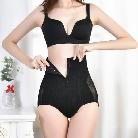 Women Abdomen Pants Breasted Shapewear Zipper Hip Lift Yoga Body Shaping Pants