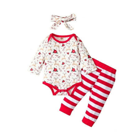 Loalirando Baby Boy Girls Christmas 3Pcs Outfit Santa Baby Long Sleeve Romper Plaid Pants Set with Headband
Loalirando Baby Boy Girls Christmas 3Pcs Outfit Santa Baby Long Sleeve Romper Plaid Pants Set with Headband