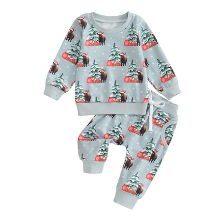 Bagilaanoe 2Pcs Toddler Baby Girl Boy Christmas Clothes Print Long Sleeve Sweatshirt Tops + Sweatpants 6M 12M 18M 24M 3T Kids Fall Pants Set
Bagilaanoe 2Pcs Toddler Baby Girl Boy Christmas Clothes Print Long Sleeve Sweatshirt Tops + Sweatpants 6M 12M 18M 24M 3T Kids Fall Pants Set