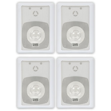 Acoustic Audio 151W Indoor Outdoor 2 Way Speakers 1200 Watt White 2 Pair Pack 151W-2Pr Acoustic Audio 151W Indoor Outdoor 2 Way Speakers 1200 Watt White 2 Pair Pack 151W-2Pr