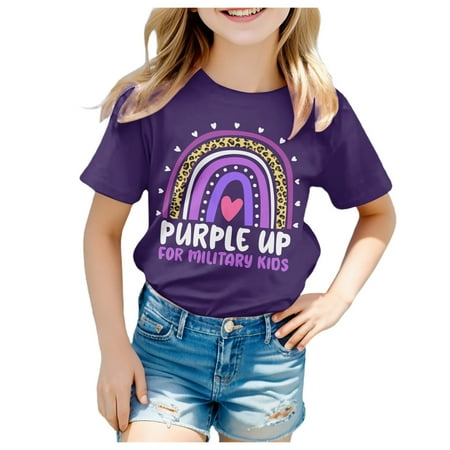Summer Tops for Boys 4-5 Years Purple Childrens Month Flag Childrens Short Sleeve Top Clear
Summer Tops for Boys 4-5 Years Purple Childrens Month Flag Childrens Short Sleeve Top Clear