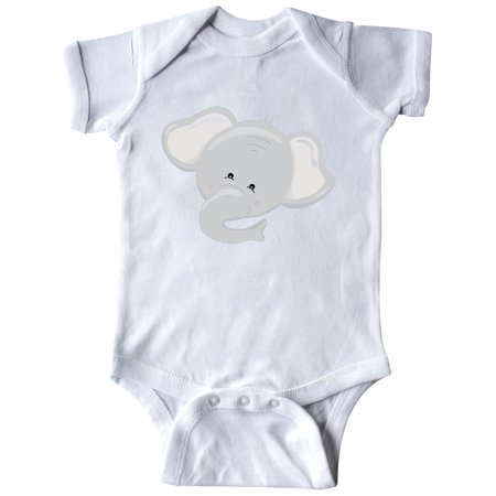 Inktastic Cute Elephant Head Gift Baby Boy or Baby Girl Bodysuit
