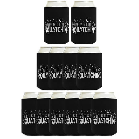ThisWear Hike Gifts Life Is Better Squatchin Funny Party Favors 12-pack Can Coolies Drink Coolers Black
ThisWear Hike Gifts Life Is Better Squatchin Funny Party Favors 12-pack Can Coolies Drink Coolers Black